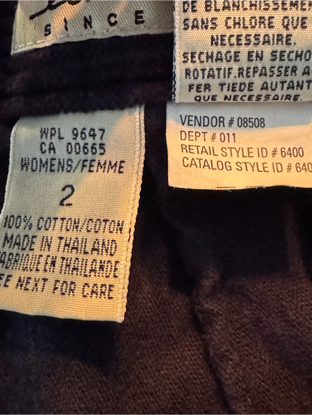 Eddie Bauer Navy Corduroy Pleated Trousers Sz 2 EUC - Picture 6 of 6